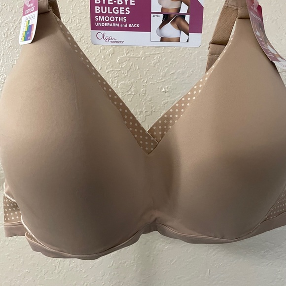 Olga Women Wire Free Cloud 9 Bra Size 3XL Nude Color Supportive Pink Nude - Picture 5 of 5